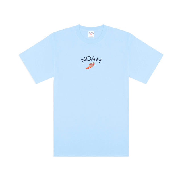 Noah Embroidered Winged Foot Logo Tee Light Blue