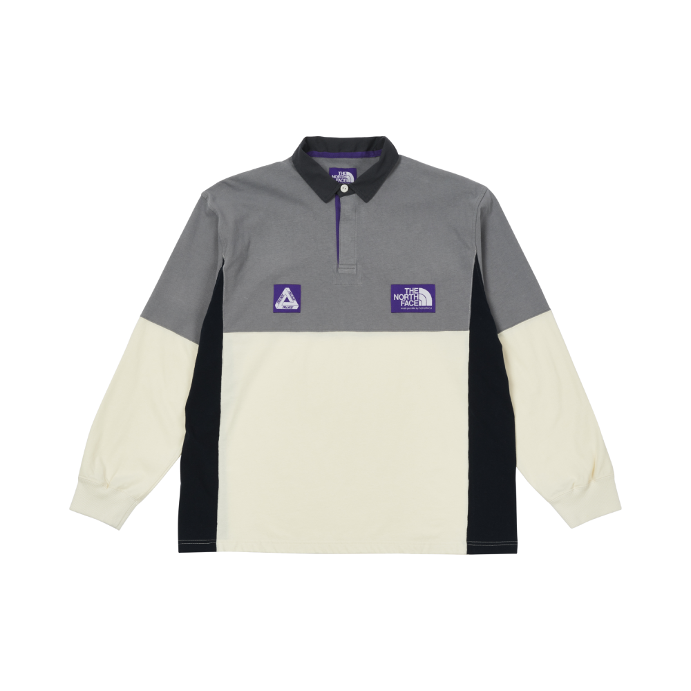 Palace x The North Face Purple Label High Bulky Rugby Shirt Grey • L